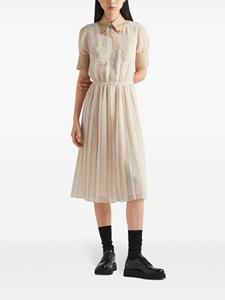 Prada Midi-jurk met stippen - Beige
