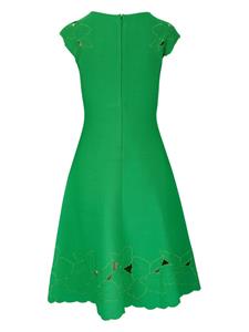 Carolina Herrera Midi-jurk met geborduurde bloemen - Groen
