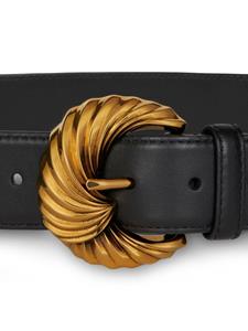 ETRO embossed-buckle leather belt - Zwart