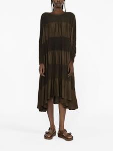 Uma Wang Midi-jurk met vlakken - Bruin