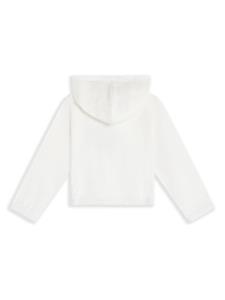 Stella McCartney Kids logo-embroidered organic cotton hoodie - Wit