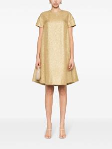 Odeeh Geplooide mini-jurk met brokaat - Goud
