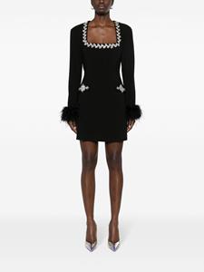 Loulou Mini-jurk verfraaid met kristallen - Zwart