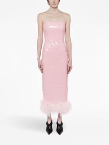 16Arlington Midi-jurk verfraaid met pailletten - Roze