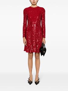 Erdem Gelaagde mini-jurk met pailletten - Rood