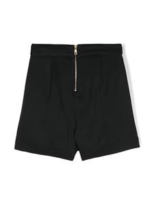 Balmain Kids asymmetric twill shorts - Zwart