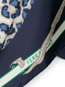 Ferragamo Zijden sjaal - Blauw