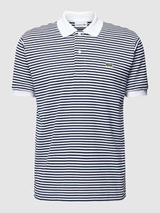 Lacoste Stripe Cotton-Jacquard Polo Shirt - S