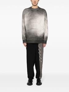 Yohji Yamamoto two-tone linen trousers - Zwart