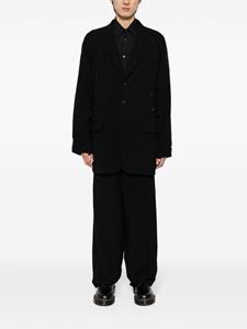 Yohji Yamamoto mid-rise loose-fit trousers - Zwart