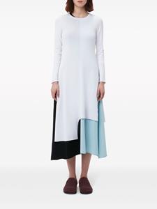 JW Anderson colour-block layered midi dress - Wit
