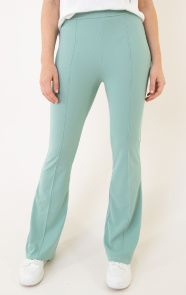 The Musthaves Detailed Flared Broek Mint Verde
