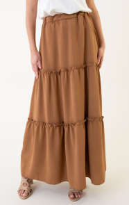 The Musthaves Maxi Rok Ruffle Camel