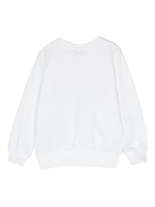 Moschino Kids logo-print cotton sweatshirt - Wit