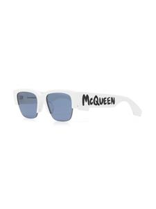 Alexander McQueen Eyewear Zonnebril met logoprint - Wit