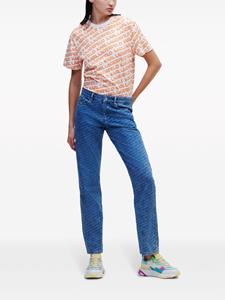 Karl Lagerfeld logo-print low-rise jeans - Blauw