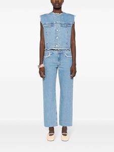 A.P.C. frayed straight jeans - Blauw