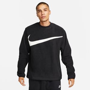 Nike Sweatshirt Club+ Fleece Winterized Crew - Zwart/Wit