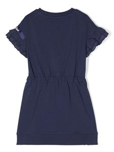 Monnalisa logo-print dress - Blauw