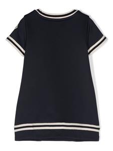 Moncler Enfant Mini-jurk met logo-applicatie - Blauw