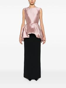 Solace London Emi peplum-detail dress - Roze