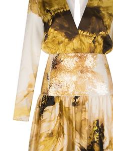 Silvia Tcherassi Azalena jurk met abstracte print - Goud