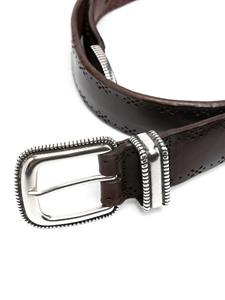 Orciani openwork leather belt - Bruin