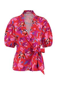 Studio Anneloes  Rood Blazer blouse bloem 