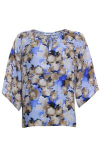 Another Woman  Taupe Blouse bloem 