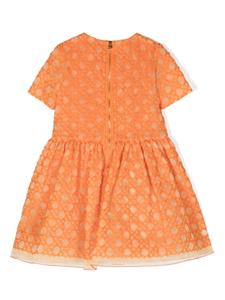 Mi Mi Sol bow-detail embroidered dress - Oranje