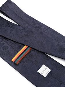 Paul Smith Zijden stropdas met jacquard - Blauw