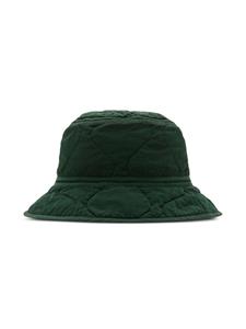 Burberry crinkled quilted bucket hat - Groen