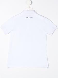 Neil Barrett Kids Poloshirt met bliksemflits print - Wit