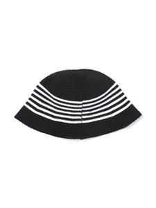 FIVE CM striped knitted bucket hat - Zwart