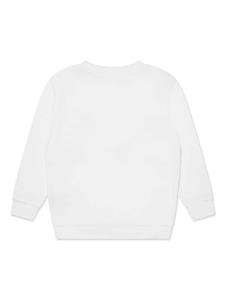 Balmain Kids logo-embroidered cotton sweatshirt - Wit