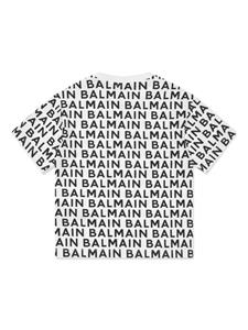 Balmain Kids logo-lettering cotton T-shirt - Wit