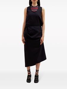 LEMAIRE sleeveless cotton wrap dress - Zwart