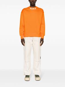MSGM Katoenen sweater met logoprint - Oranje