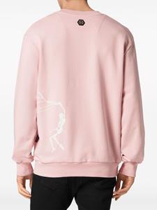 Philipp Plein Katoenen sweater met logoprint - Roze