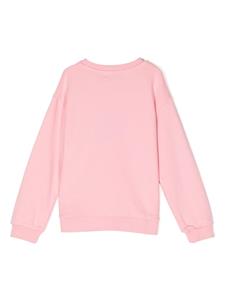 Pangaia Kids text-print cotton sweatshirt - Roze
