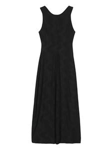 Giorgio Armani Jersey midi-jurk met jacquard - Zwart