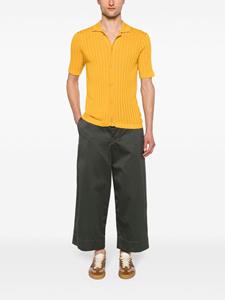 Tagliatore Jesse pointelle-knit polo shirt - Geel