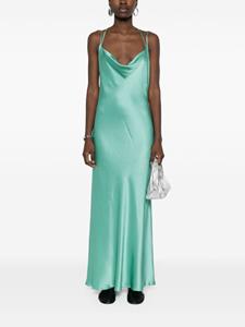 Antonelli satin midi slip dress - Groen