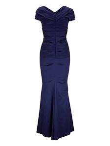 Talbot Runhof Glanzende jurk - Blauw