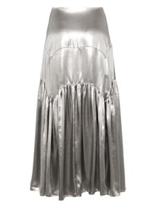 Lanvin metallic long skirt - Zilver
