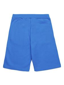 Marni Kids Katoenen shorts met logoprint - Blauw