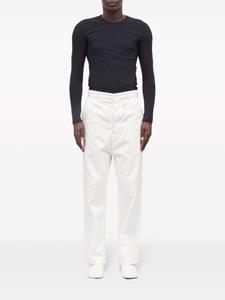 MM6 Maison Margiela mid-rise straight-leg trousers - Wit