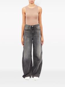 MM6 Maison Margiela asymmetric wide-leg jeans - Grijs