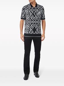 Billionaire abstract-pattern polo shirt - Zwart