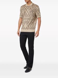 Billionaire abstract-pattern polo shirt - Bruin
